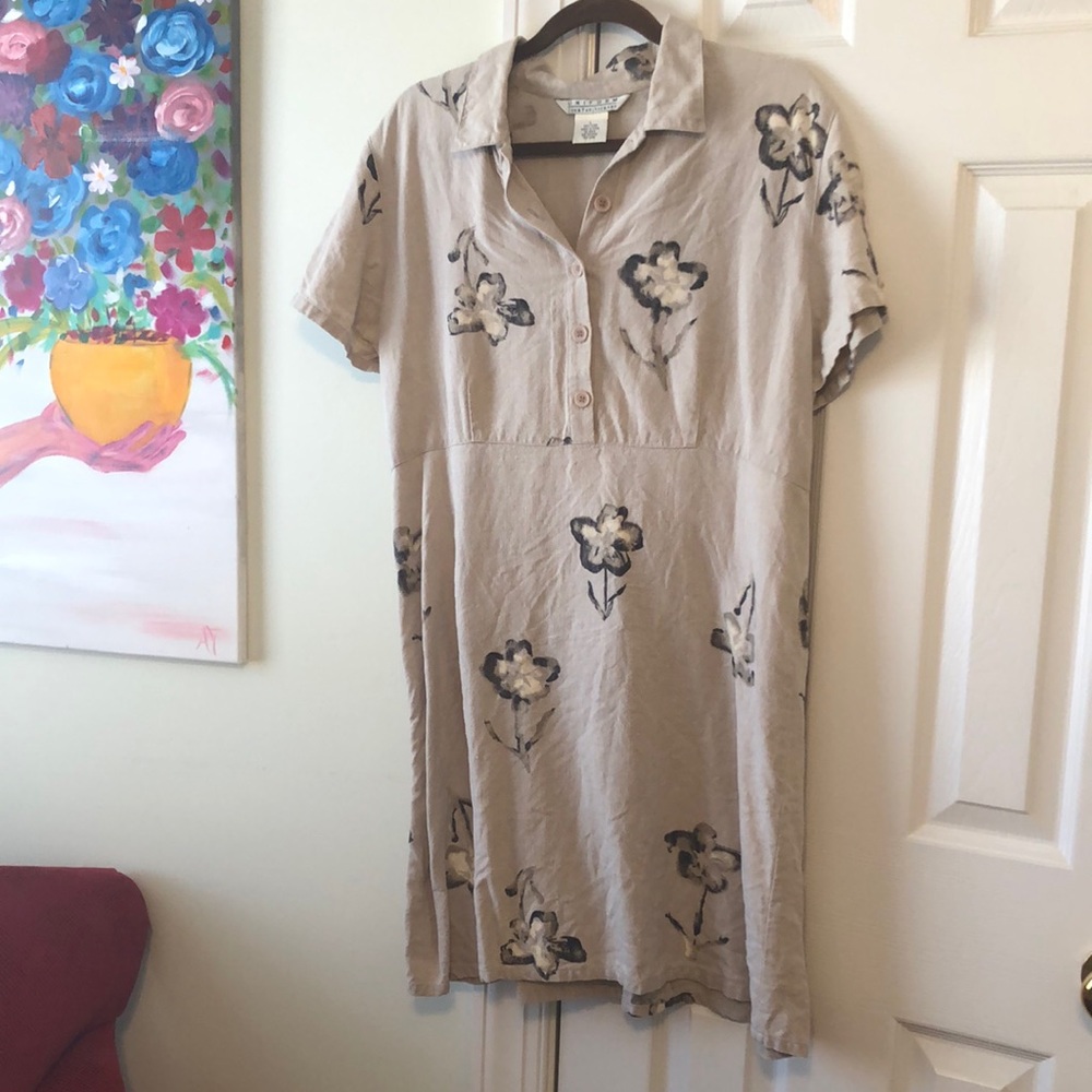 Linen mini dress